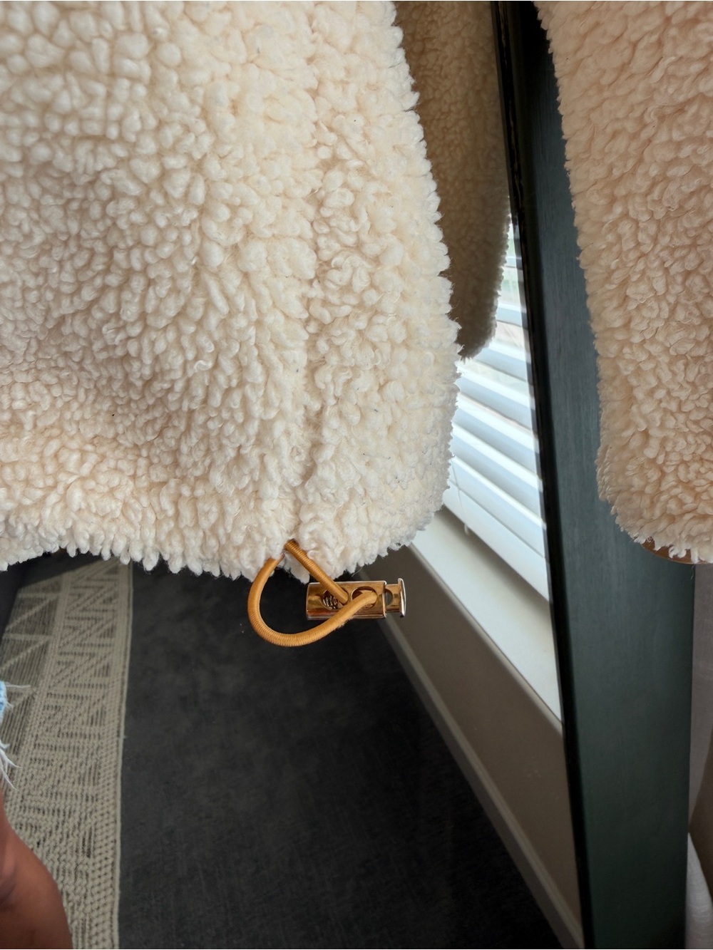 🔥 One/Third Cozy Cream Teddy Sherpa Snap-Neck Fleece Pullover - Picture 6 of 7